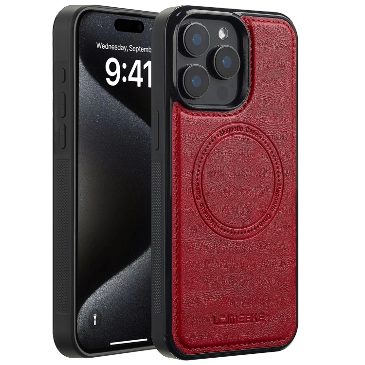 

For iPhone 14 Pro Max LC.IMEEKE Magsafe Phone Case(Red)