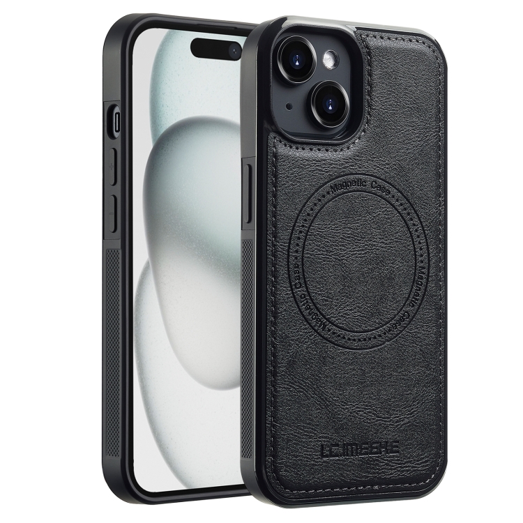 

For iPhone 15 LC.IMEEKE Magsafe Phone Case(Black)