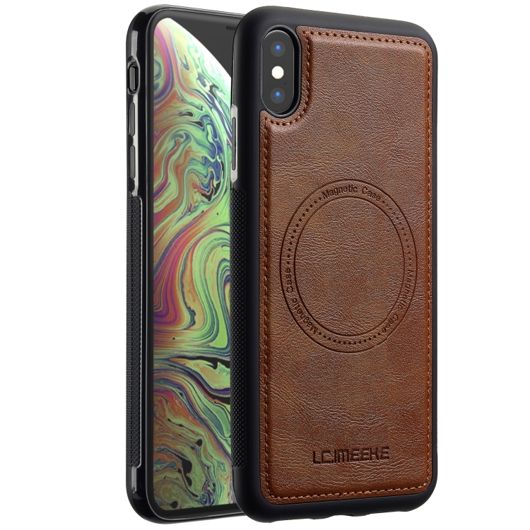 

For iPhone XS Max LC.IMEEKE Magsafe Phone Case(Brown)