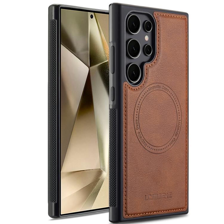 

For Samsung Galaxy S26 Ultra 5G LC.IMEEKE Magsafe Phone Case(Brown)