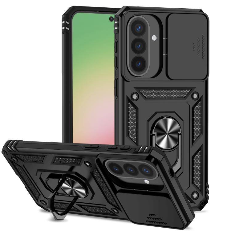 

For Samsung Galaxy A57 5G Sliding Camshield Holder Phone Case(Black)