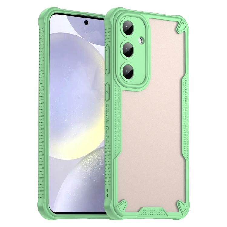 

For Samsung Galaxy S24+ 5G Armor Glaze PC Hybrid TPU Phone Case(Green)