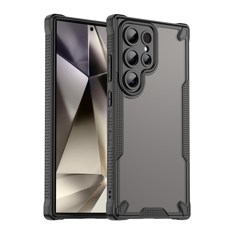 

For Samsung Galaxy S24 Ultra 5G Armor Glaze PC Hybrid TPU Phone Case(Black)