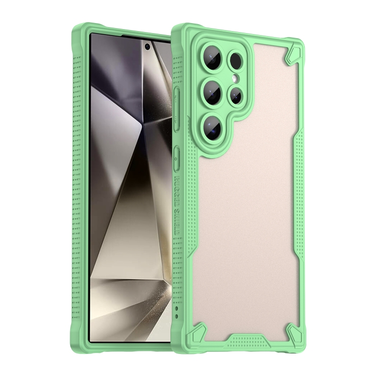 

For Samsung Galaxy S24 Ultra 5G Armor Glaze PC Hybrid TPU Phone Case(Green)