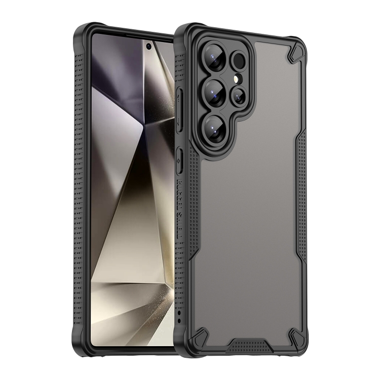 

For Samsung Galaxy S25 Ultra 5G Armor Glaze PC Hybrid TPU Phone Case(Black)