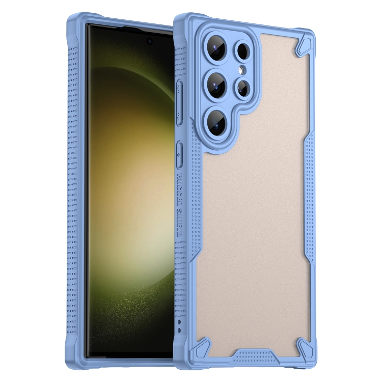 

For Samsung Galaxy S23 Ultra 5G Armor Glaze PC Hybrid TPU Phone Case(Blue)