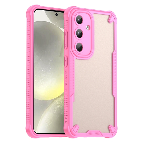 

For Samsung Galaxy S24 5G Armor Glaze PC Hybrid TPU Phone Case(Pink)