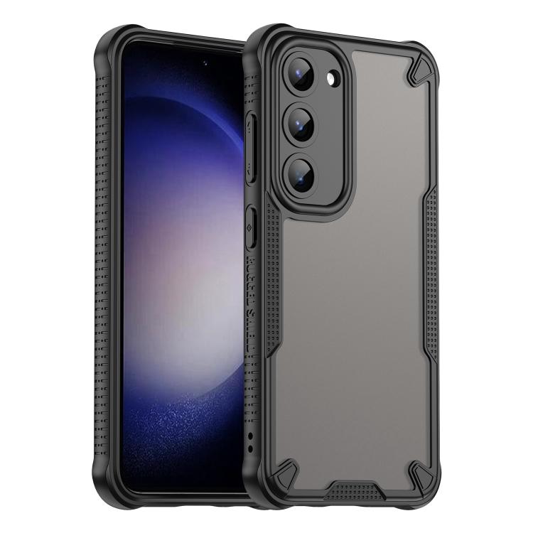 

For Samsung Galaxy S23+ 5G Armor Glaze PC Hybrid TPU Phone Case(Black)