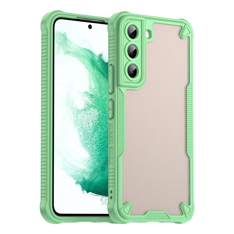 

For Samsung Galaxy S22 5G Armor Glaze PC Hybrid TPU Phone Case(Green)
