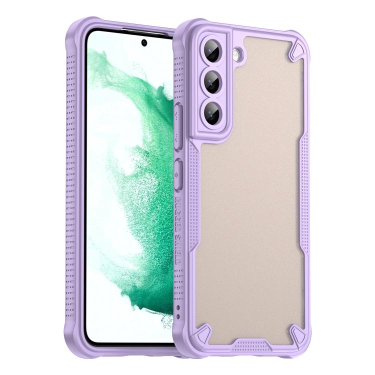

For Samsung Galaxy S22 5G Armor Glaze PC Hybrid TPU Phone Case(Purple)