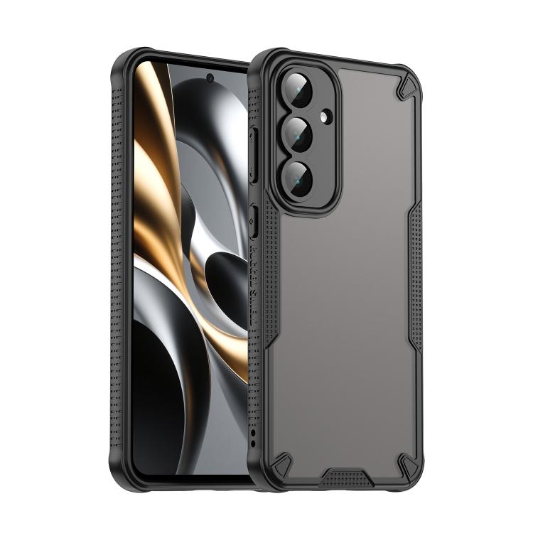 

For Samsung Galaxy S25 FE 5G Armor Glaze PC Hybrid TPU Phone Case(Black)