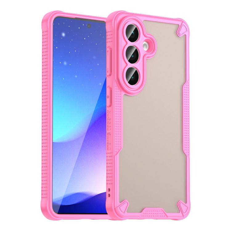 

For Samsung Galaxy S26 5G Armor Glaze PC Hybrid TPU Phone Case(Pink)