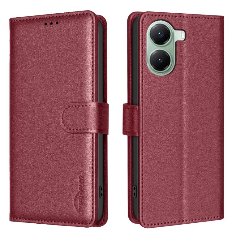 

For Xiaomi Poco X7 Pro Litchi Texture RFID Anti-theft Leather Phone Case(Red)