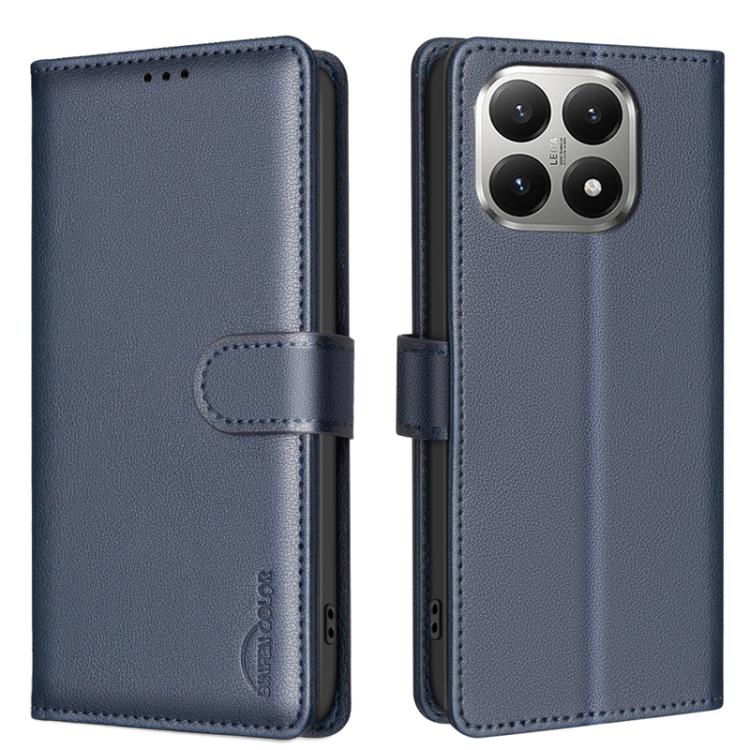 

For Xiaomi 15T 5G Litchi Texture RFID Anti-theft Leather Phone Case(Blue)