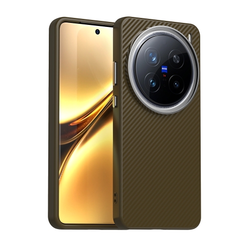 

For vivo X200 Pro mini Carbon Fiber Series IMD Phone Case(Brown)