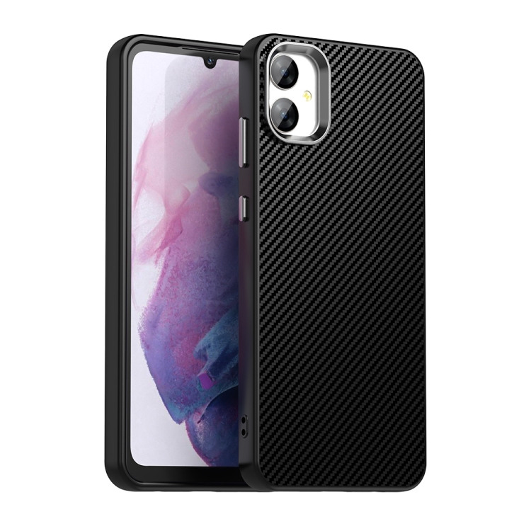 

For Samsung Galaxy F05 Carbon Fiber Series IMD Phone Case(Black)