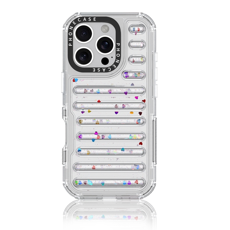 

For iPhone 16 Pro Capsule Glitter TPU Hybrid PC Airbag Phone Case(Sequin)