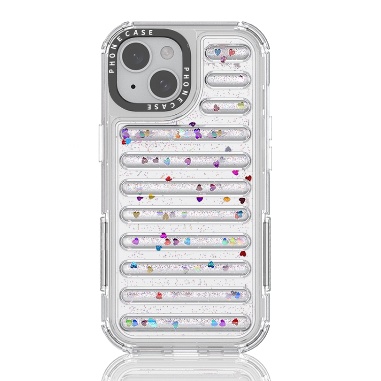 

For iPhone 15 Plus / 14 Plus Capsule Glitter TPU Hybrid PC Airbag Phone Case(Sequin)