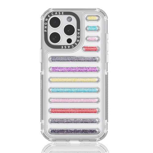 

For iPhone 13 Pro Max Capsule Glitter TPU Hybrid PC Airbag Phone Case(Mixed Color)
