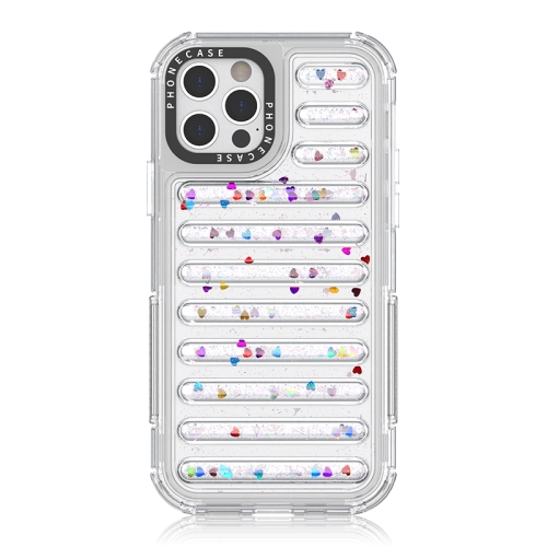 

For iPhone 12 Pro Max Capsule Glitter TPU Hybrid PC Airbag Phone Case(Sequin)