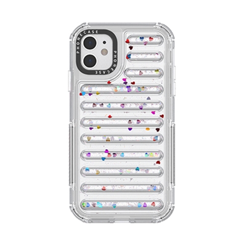 

For iPhone 11 Capsule Glitter TPU Hybrid PC Airbag Phone Case(Sequin)