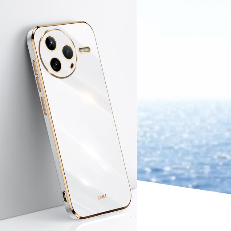 

For Redmi K80 XINLI Straight Edge 6D Electroplate TPU Phone Case(White)