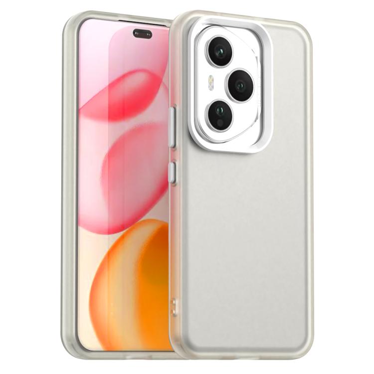 

For Honor 400 Pro Global 160.8mm Candy PC Hybrid TPU Shockproof Phone Case(White)