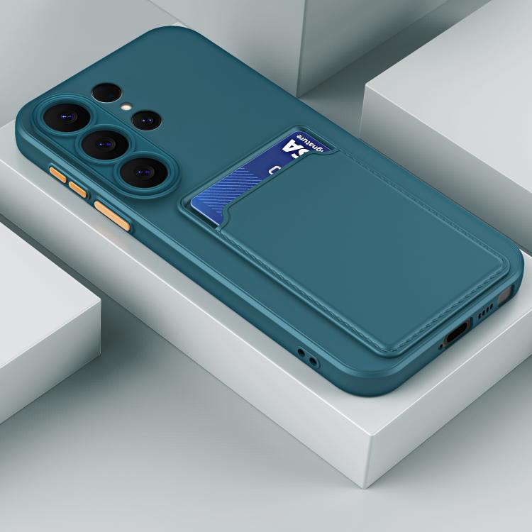 

For Samsung Galaxy S26 Ultra 5G Card Slot Design Shockproof TPU Phone Case(Dark Green)