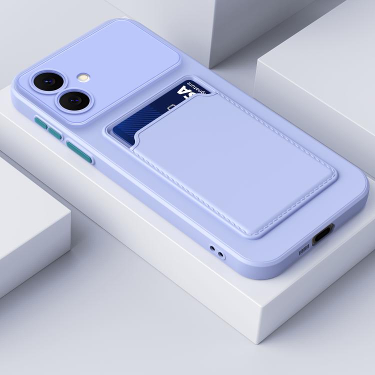 

For Samsung Galaxy S26 Edge 5G Card Slot Design Shockproof TPU Phone Case(Purple)