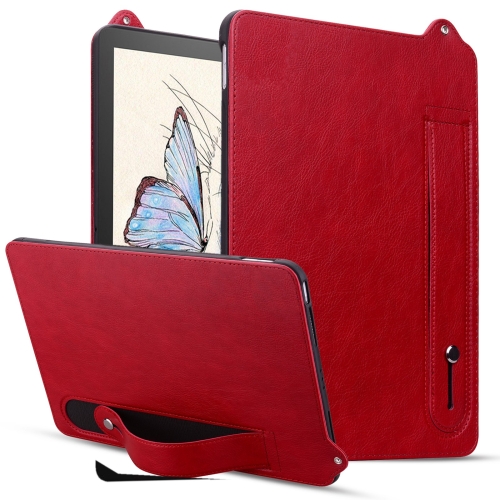 

For Amazon Kindle Paperwhite 12th 2024 TPU Leather Back Tablet Case with Wristband(Red)