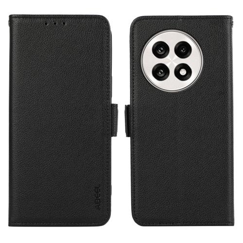 

For OnePlus Ace 5 Pro / Ace 5 ABEEL Side-Magnetic Litchi Pattern Leather RFID Phone Case(Black)