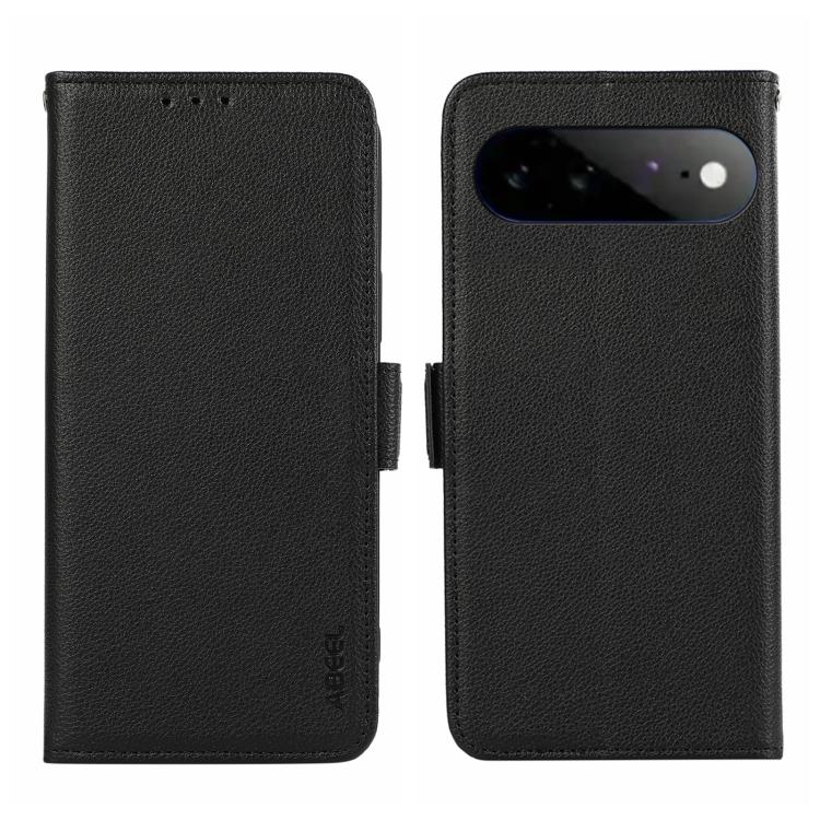 

For Google Pixel 11 Pro XL ABEEL Side-Magnetic Litchi Pattern Leather RFID Phone Case(Black)