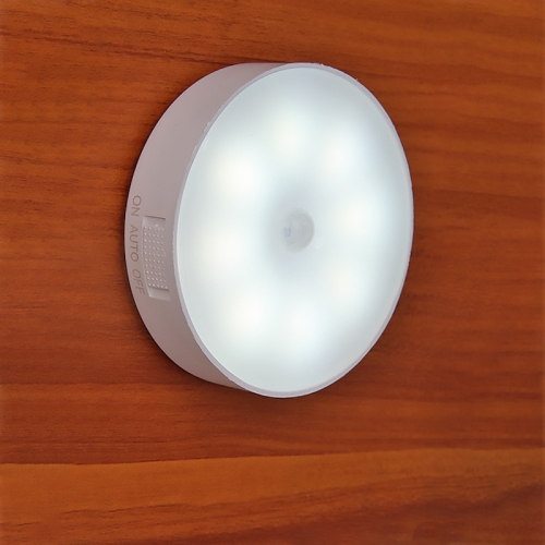 Intelligent Human Body Induction LED Night Light Bedside Lamp with Switch(White Light)