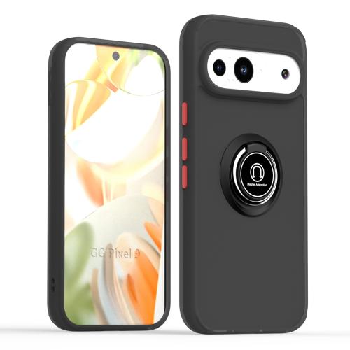 

For Google Pixel 9 / 9 Pro Q Shadow 1 Series TPU + PC Phone Case with Ring(Black+Red)