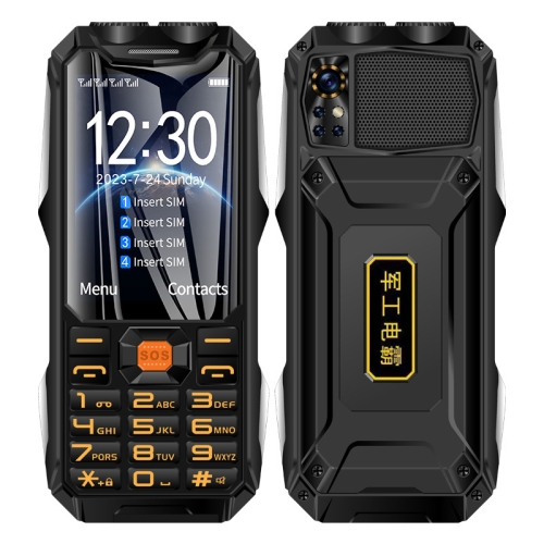 Q9-1 4G Elder Keypad Rugged Phone, 3.5 inch, 4500mAh, 21 Keys, SOS, FM, Network: 4G, Dual SIM(Black)