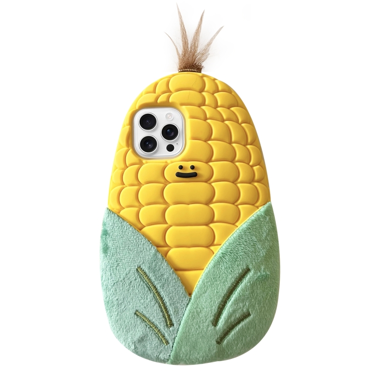 

For iPhone 16 Pro Max Cartoon 3D Corn Silicone Phone Case