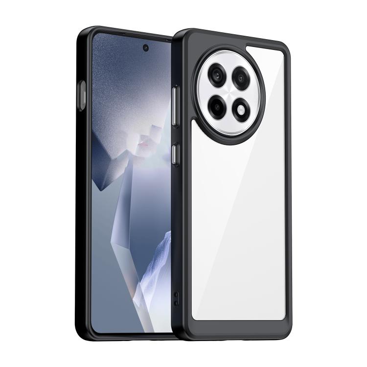 

For OnePlus Ace 5 5G Colorful Series Acrylic Hybrid TPU Phone Case(Black)