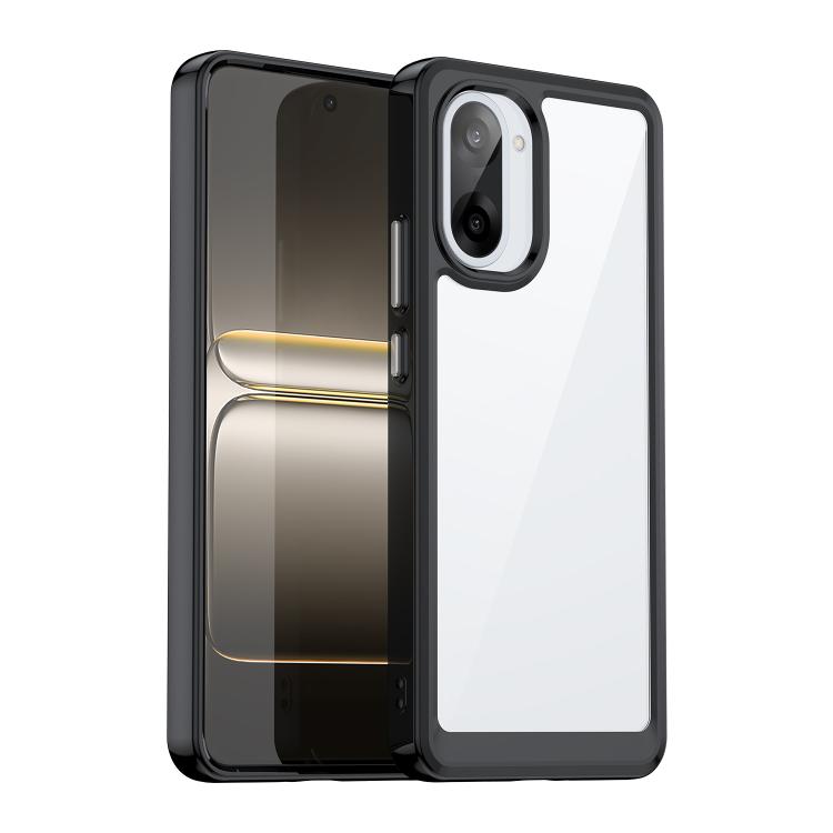 

For OnePlus Nord CE5 5G Colorful Series Acrylic Hybrid TPU Phone Case(Black)