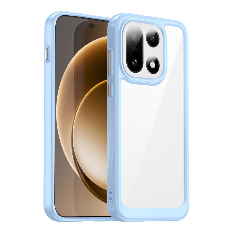 

For OnePlus 15 Colorful Series Acrylic Hybrid TPU Phone Case(Blue)