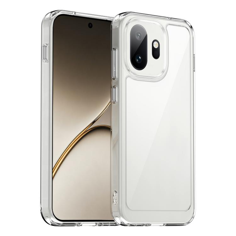 For OnePlus 15T Colorful Series Acrylic Hybrid TPU Phone Case(Transparent)