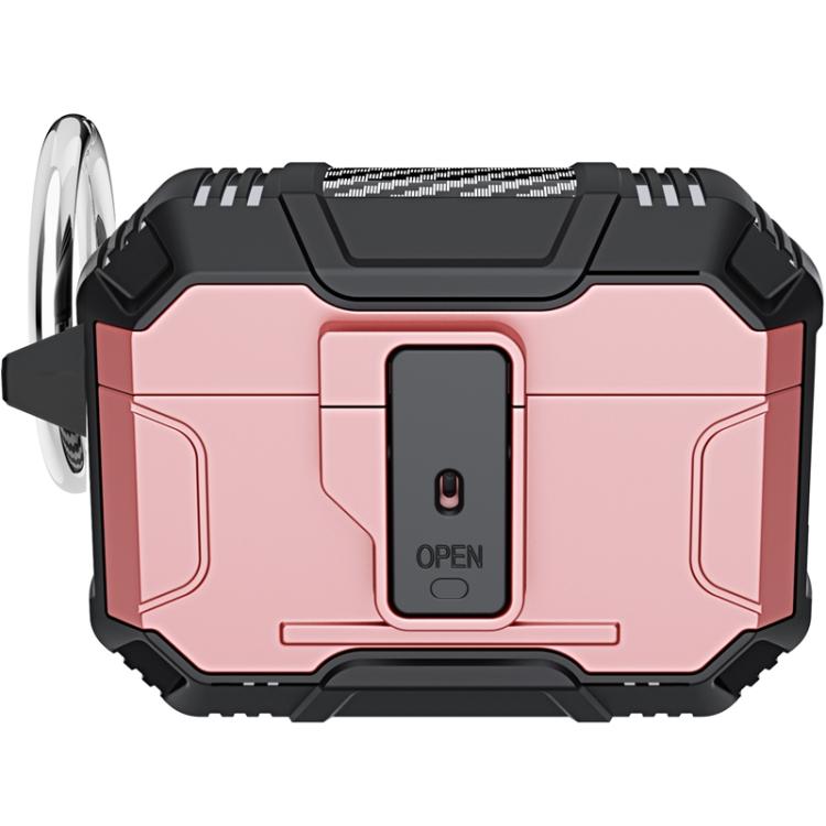 

For AirPods Pro 2 Non-slip TPU+PC Shockproof Earphones Case with Hook(Pink)