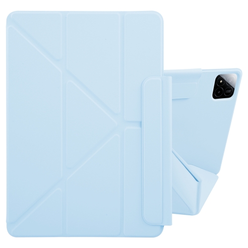 

For Xiaomi Pad 7 / 7 Pro Fixed Buckle Magnetic Deformation Leather Tablet Case(Ice Blue)