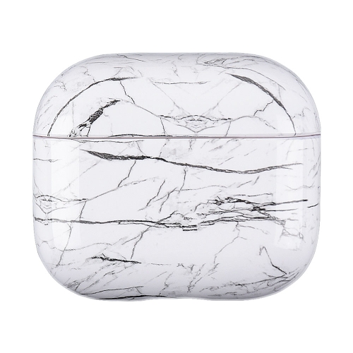 

For AirPods 4 Marble Pattern TPU Earphones Protective Case(White S01)