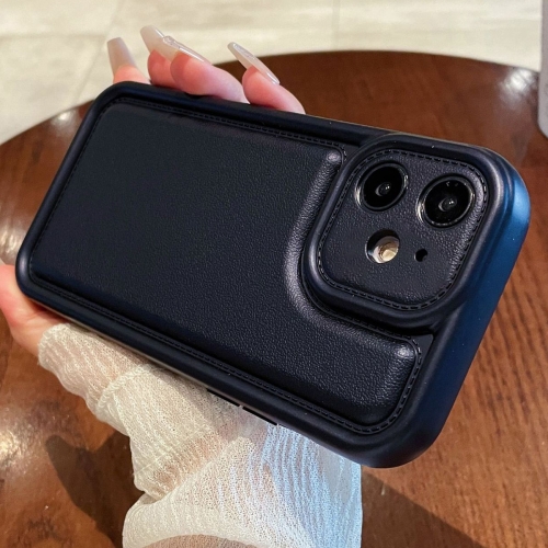 

For iPhone 11 Leather Texture TPU Phone Case(Dark Blue)