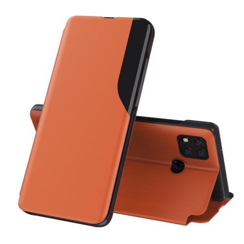 

For Xiaomi Redmi 9C Attraction Flip Holder Leather Phone Case(Orange)