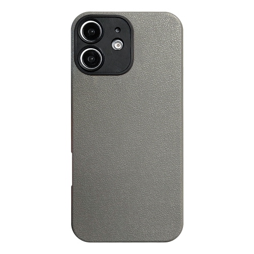 

For iPhone 11 Litchi Texture TPU Black Lens Frame Phone Case(Grey)