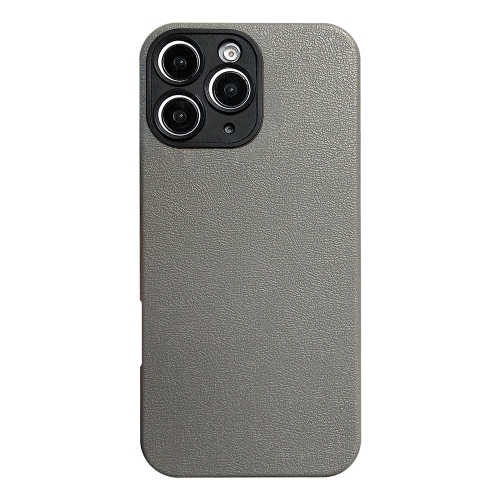 

For iPhone 11 Pro Litchi Texture TPU Black Lens Frame Phone Case(Grey)