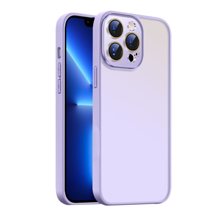 

For iPhone 13 Pro Nano Semi-transparent Frosted Skin Feel Phone Case(Lilac Purple)