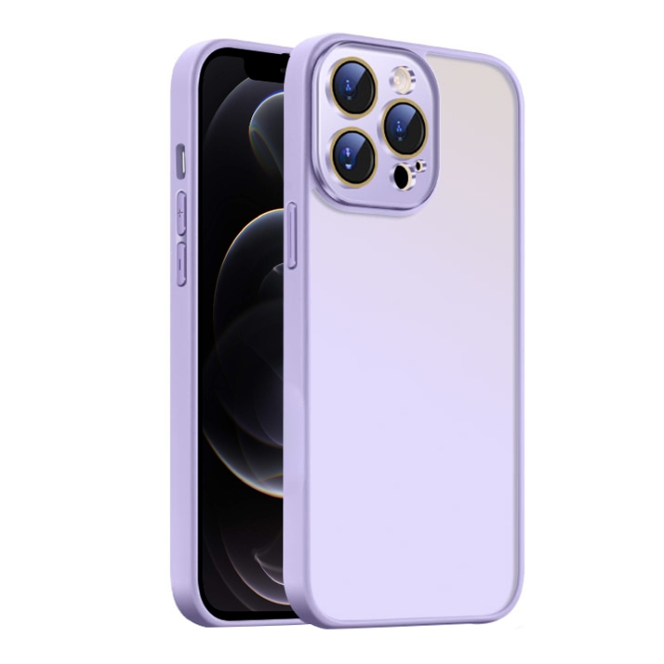 

For iPhone 12 Pro Nano Semi-transparent Frosted Skin Feel Phone Case(Lilac Purple)