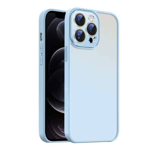 

For iPhone 12 Pro Max Nano Semi-transparent Frosted Skin Feel Phone Case(Sky Blue)